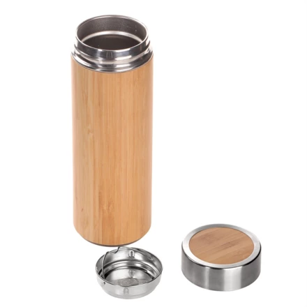 Thermosflasche aus Bambus 350 ml mit Sieb zum Auffangen des Bodensatzes | Christian (NAX-V0844-17)
