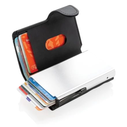 Standard aluminium RFID cardholder with PU wallet (NAX-P850.341)