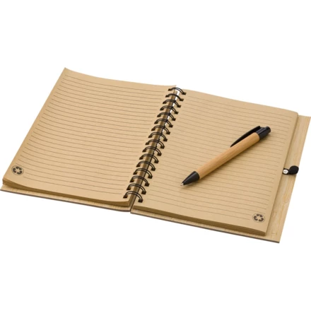 Bamboo notebook A5 with ball pen (NAX-V0200-17)