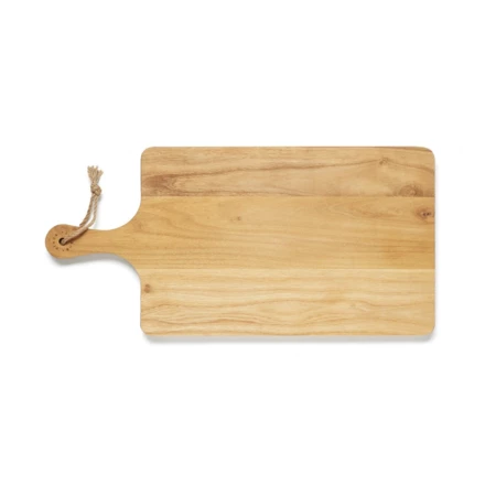 Stylish cutting/serving board that will look great in any kitchen. The spacious surface makes it easy to use it for both cutting and serving. The board is made of FSC-certified teak and has a beautiful golden to medium brown wood surface that darkens
