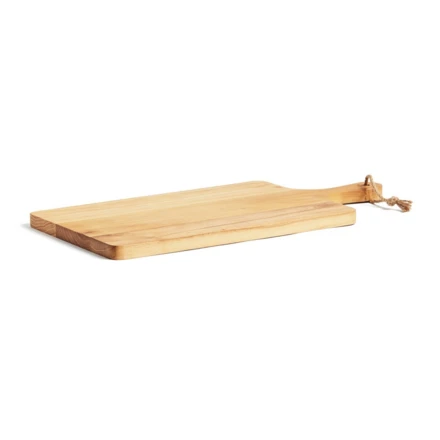 Stylish cutting/serving board that will look great in any kitchen. The spacious surface makes it easy to use it for both cutting and serving. The board is made of FSC-certified teak and has a beautiful golden to medium brown wood surface that darkens