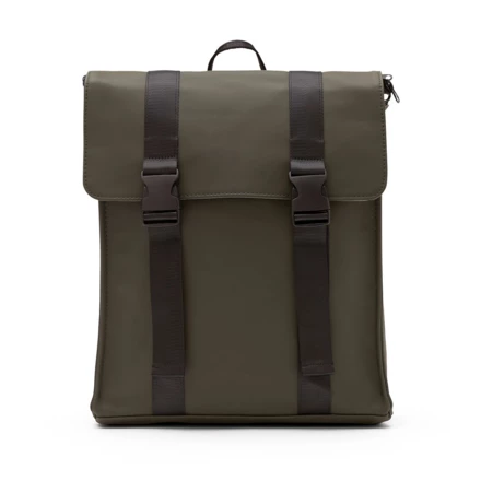 Minimalistic and clean backpack that suits all occasions. The backpack is made of water-repellent nubuck vegan leather and has adjustable straps for optimal comfort. The backpack is also equipped with a zipper pocket on one side and a hidden pocket o