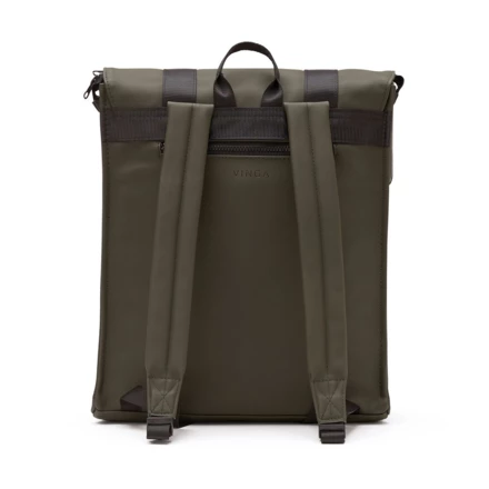 Minimalistic and clean backpack that suits all occasions. The backpack is made of water-repellent nubuck vegan leather and has adjustable straps for optimal comfort. The backpack is also equipped with a zipper pocket on one side and a hidden pocket o