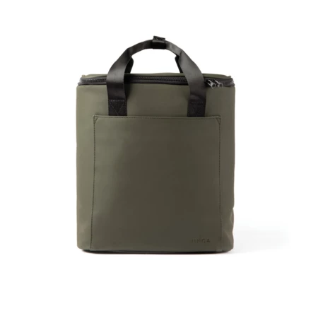 A minimalist cooler backpack made in water-repellent nubuck PU. This cooler backpack is insulated with extra thick foam and lined with so-called PEVA, a material that is easy to keep clean and fresh. A fantastic backpack for the beach, boat, or wilde