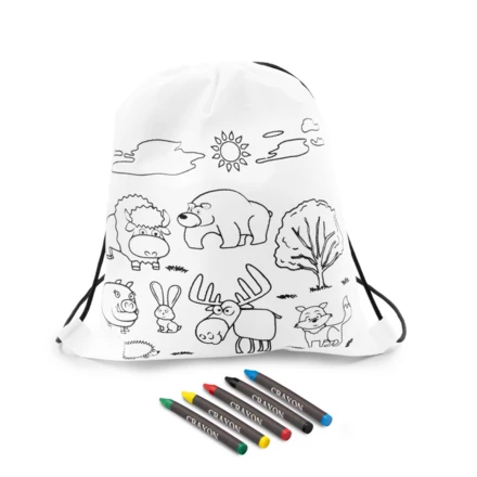 Drawstring bag for colouring, crayons | Brody (NAX-V0021-02)