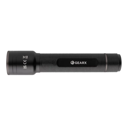 Große Gear X Taschenlampe aus RCS recycelt. Alu mit USB-Akku (NAX-P513.921)