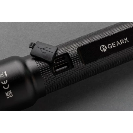 Heavy-Duty USB-Taschenlampe aus RCS recyceltem Aluminium (NAX-P513.931)