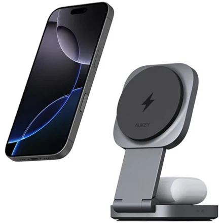 Magnetyczna ładowarka bezprzewodowa 15W Aukey (NAX-VAM11-15)