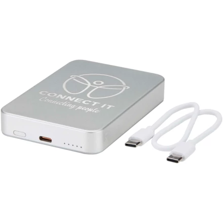 Powerbank Avis 10 000 mAh z recyklingowanego aluminium, z wbudowanym magnesem (NPC-12444581)
