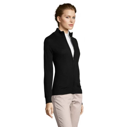 GORDON WOMEN ZIP CARDIGAN - GORDON WOMEN (NMO-S00550-BK-L)