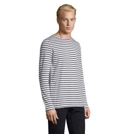 MARINE MEN STRIPED T-SHIRT - MARINE MEN (NMO-S01402-NW-3XL)