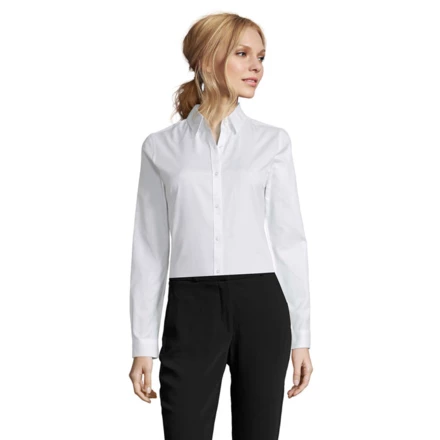 BRODY WOMEN HERINGBON SHIRT - BRODY WOMEN (NMO-S02103-WH-L)