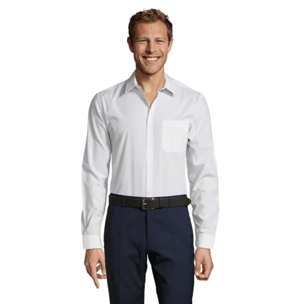 BALTIMORE FIT POPLIN SHIRT - BALTIMORE FIT (NMO-S02922-WH-3XL)