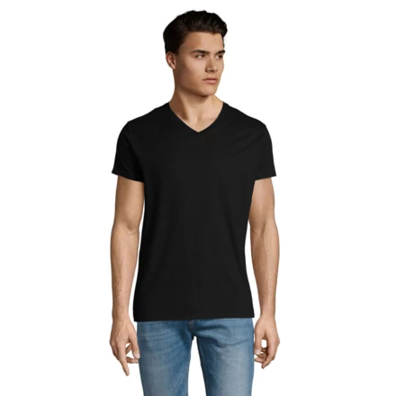 IMPERIAL Męski V T-shirt   -WH-3XL - IMPERIAL V MEN (NMO-S02940-DB-3XL)