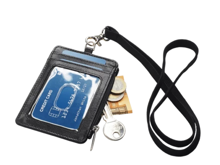 ID card holder with lanyard 170805201 - black (NJG-170805201)