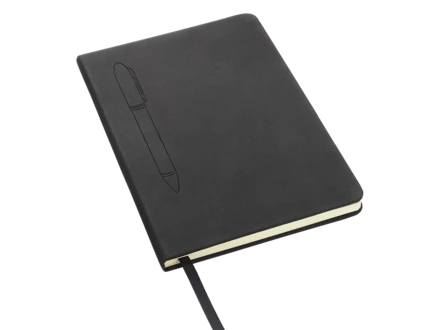 Magnetyczny notes z długopisem 124715101 - czarny (NJG-124715101)