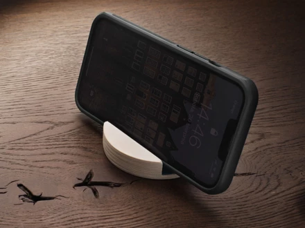 Drewniana podstawka pod telefon 1833121 - drewno bielone (NJG-1833121)