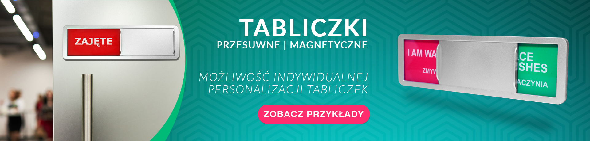 Tabliczki przesuwne i magnetyczne Tabliczki informacyjne przesuwne