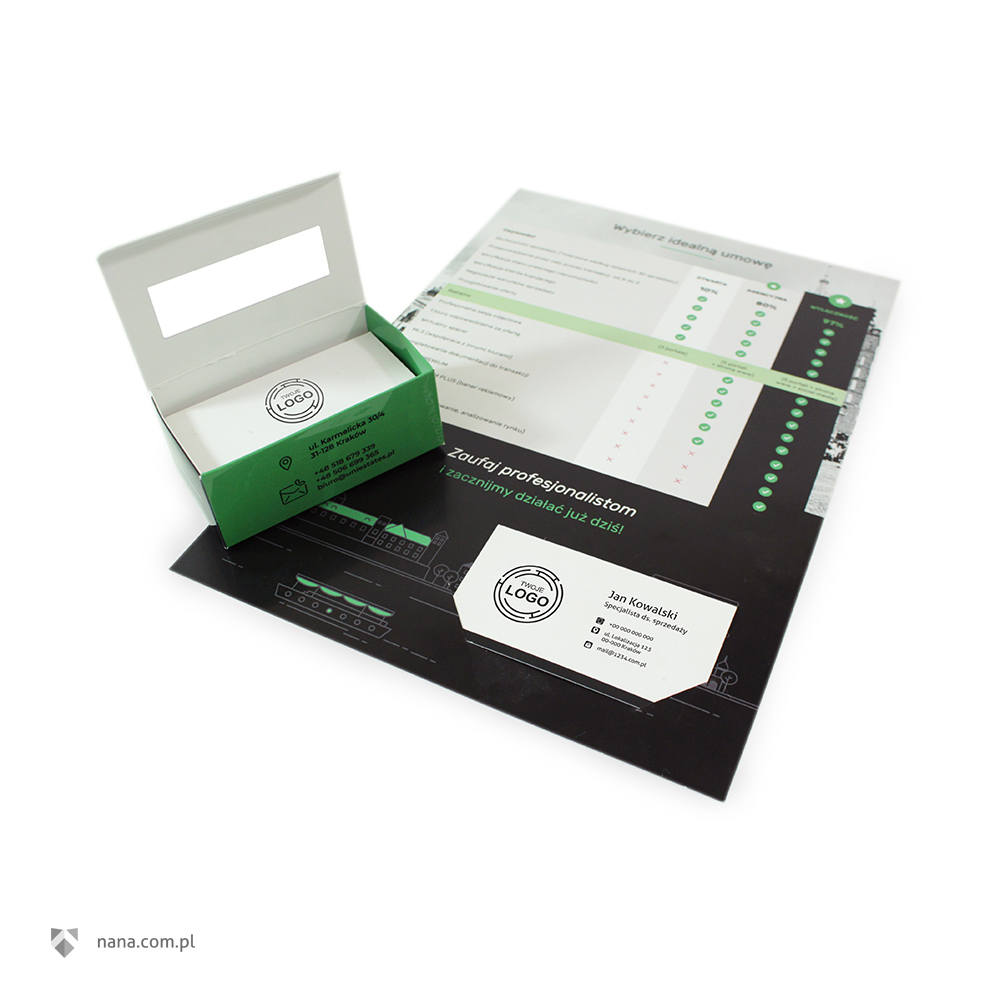 ulotki z wizytówkami
